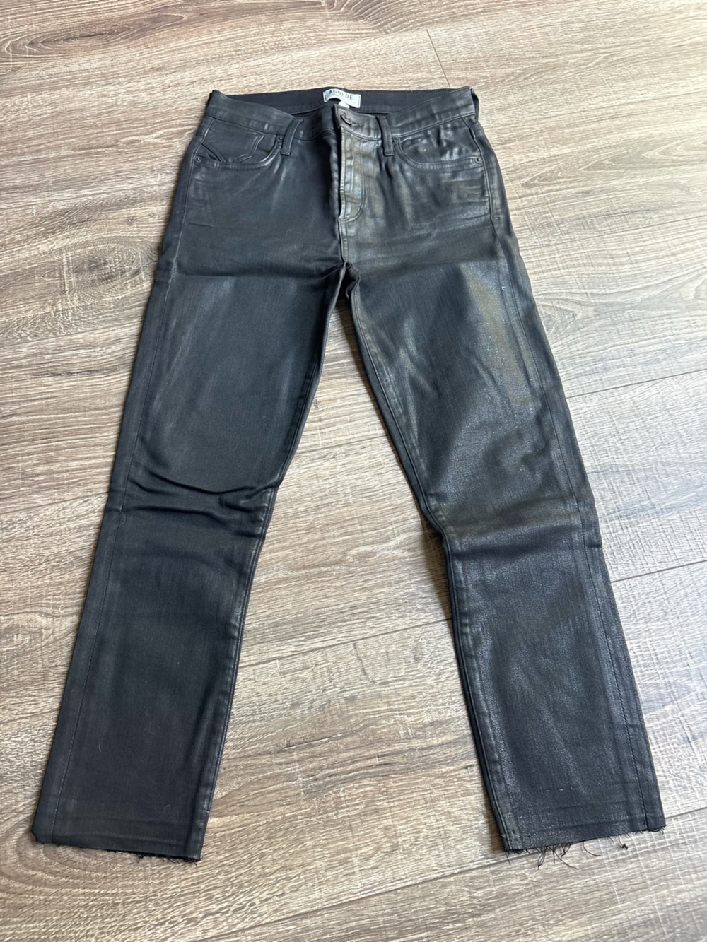 Agolde Black Skinny Faux-Leather Jeans